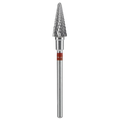 CARBIDE NAIL DRILL BIT FOR LEFT-HANDED USERS, "CONE" RED EXPERT, HEAD DIAMETER 6/14MM (FT73R060/14) (#205) -STALEKS™