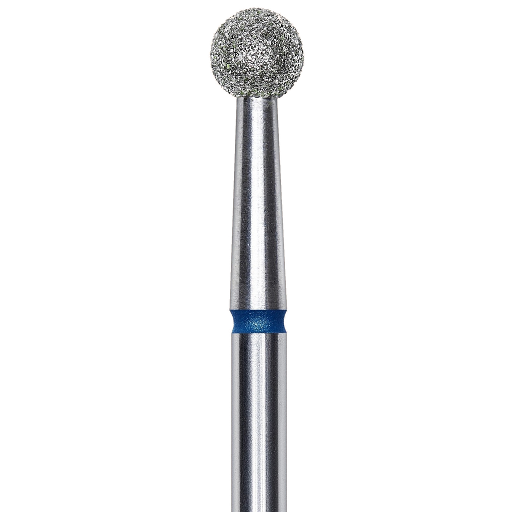 DIAMOND NAIL DRILL BIT, "BALL", BLUE, HEAD DIAMETER 4MM (FA01B040) - STALEKS™