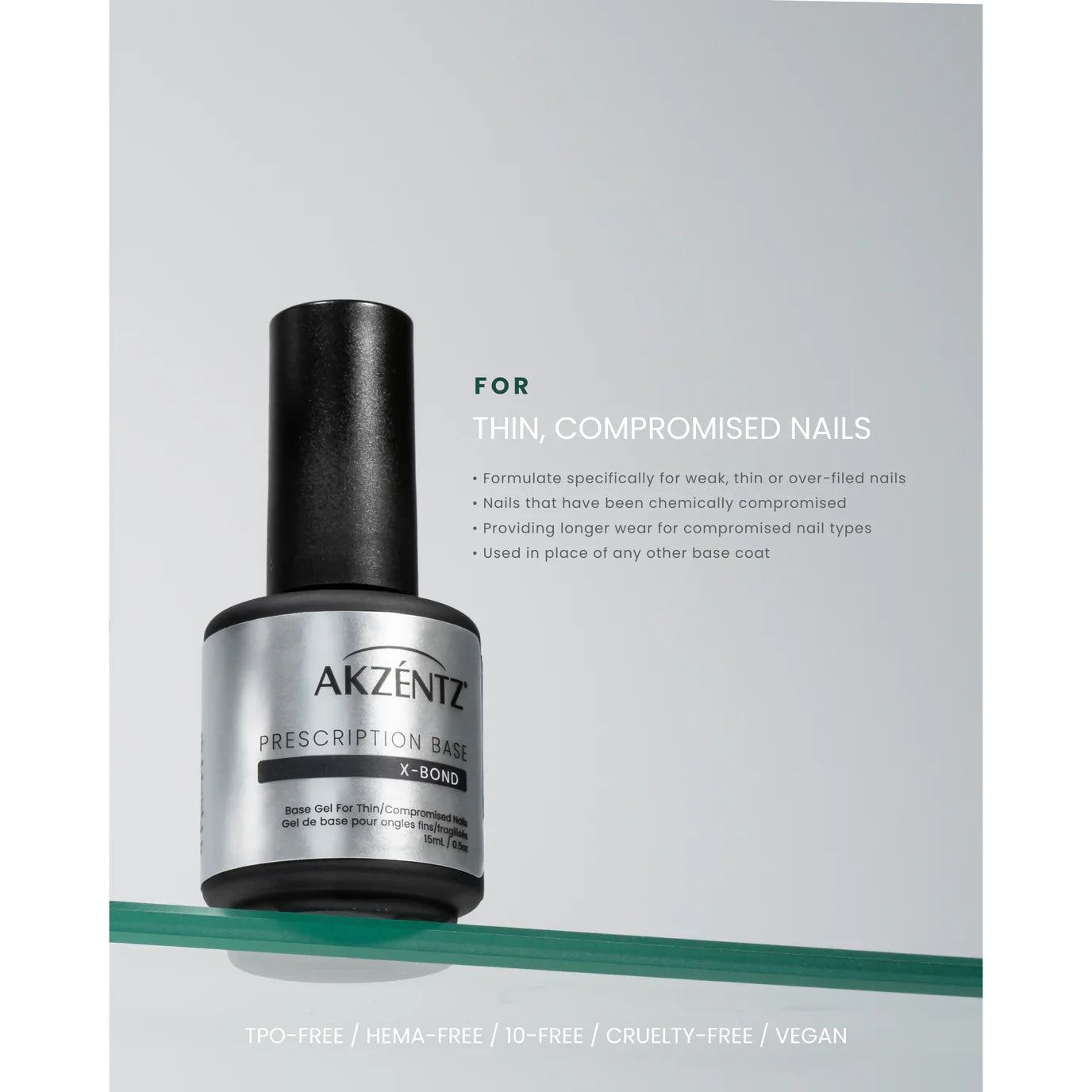 Akzentz Prescription X-Bond Bonding Base Gel 15ml/0.5oz