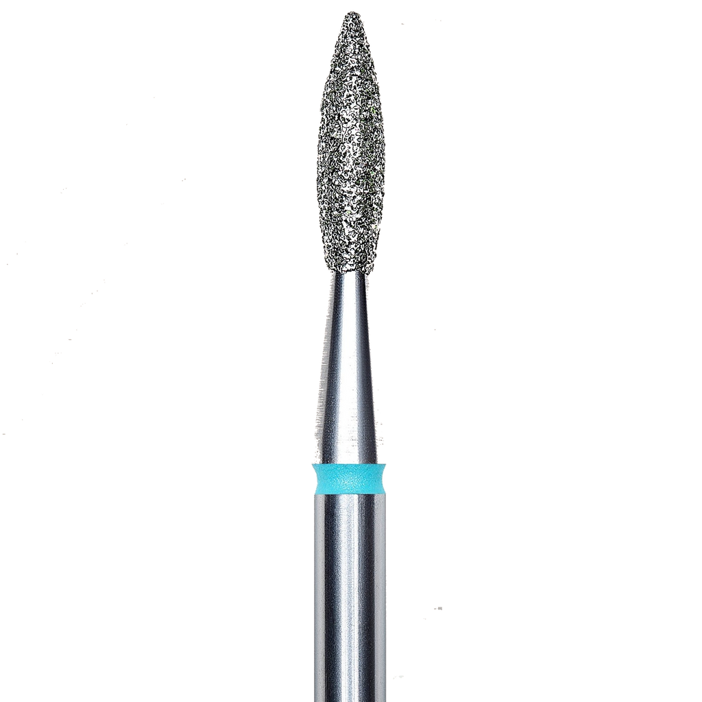 DIAMOND NAIL DRILL BIT, "FLAME", BLUE, HEAD DIAMETER 2.1/8MM (FA11B021/8) - STALEKS™