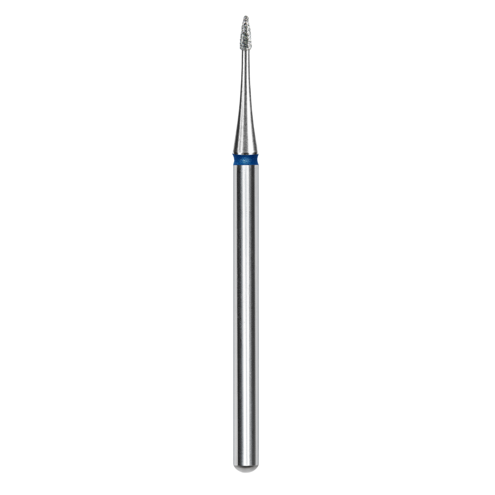 STALEKS - Diamond nail drill bit, "Flame" mini, blue, EXPERT 1/3 mm (FA12B010/3)