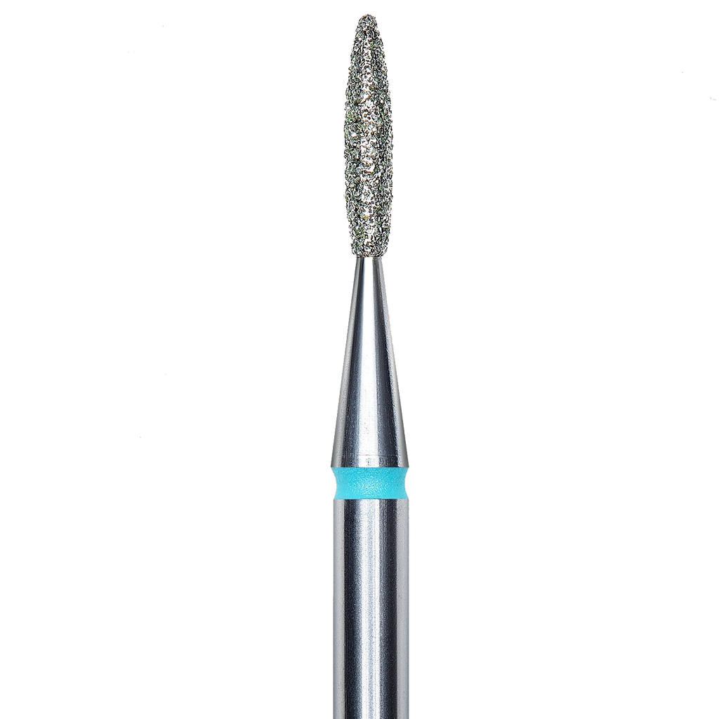DIAMOND NAIL DRILL BIT, "FLAME", BLUE, HEAD DIAMETER 1.6/8MM (FA11B016/8) - STALEKS™