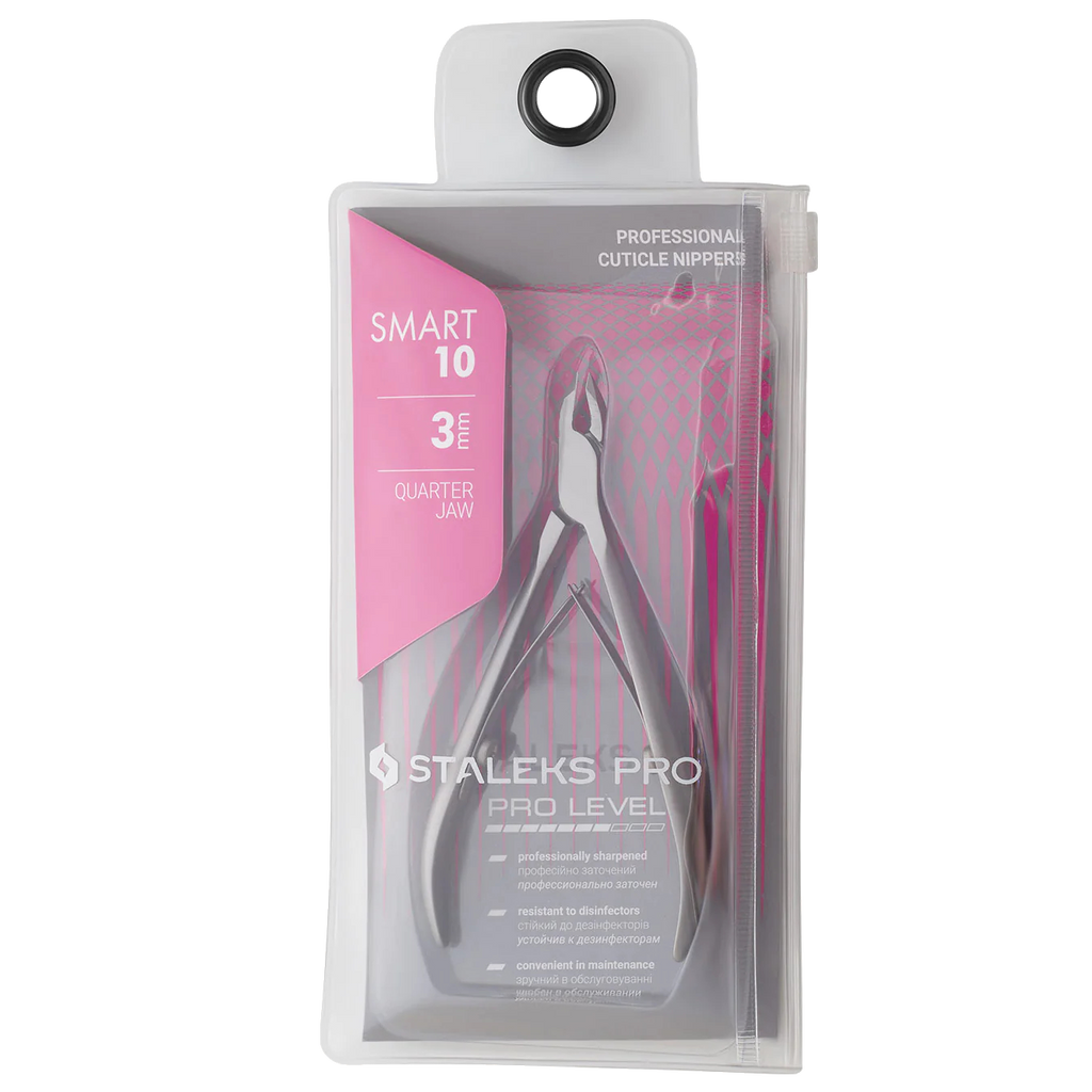 STALEKS PRO SMART 10 PROFESSIONAL CUTICLE NIPPERS 1/2 JAW 0.2 INCH 3 MM NS-10-3- STALEKS™