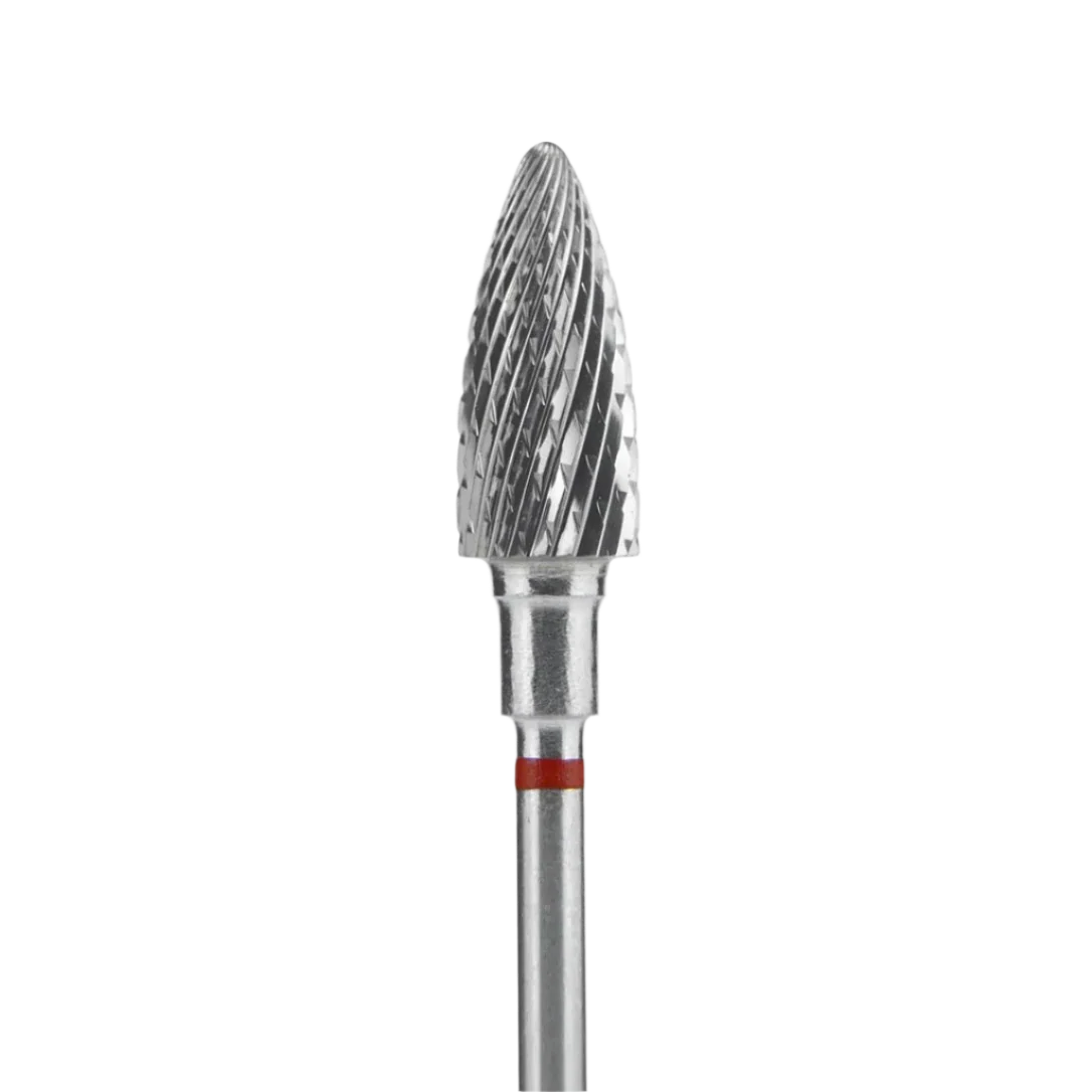 STALEKS - Carbide nail drill bit, "Pine Cone", red hard, 6/14mm (FT110r060/14) (#213)