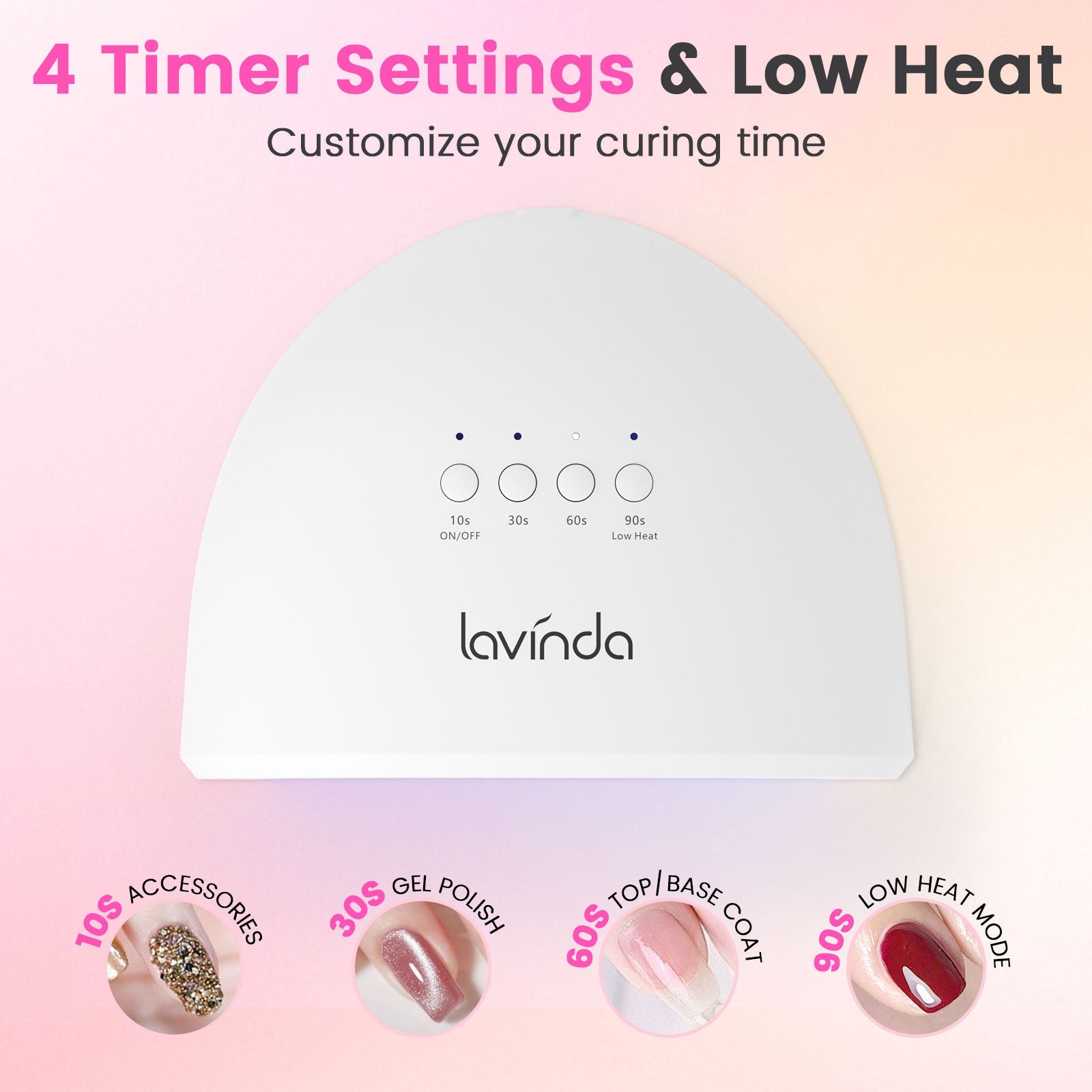 Glow™ Lite Nail Lamp - White - 48W Plug-in UV/LED