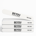 BEYOU Professional Nail Files 180/240 Grit, Wooden Base