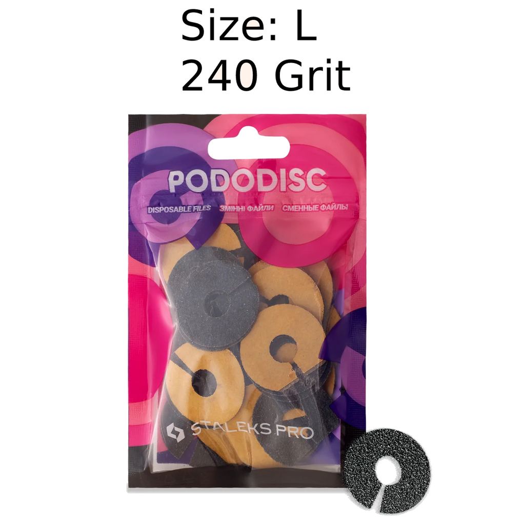 STALEKS PRO EXPERT UMBRELLA PODODISC RINGLIKE DISPOSABLE FILES SIZE L 25 MM DIAMETER REFILL PADS FOR PEDICURE DISC 50 PCS PDFR-25- STALEKS™