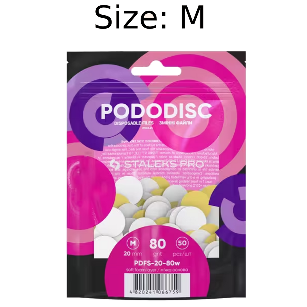 STALEKS PRO M PODODISC DISPOSABLE FILES SOFT BASE FOR PEDICURE DISC 20MM (50 PCS) PDFS-20- STALEKS™