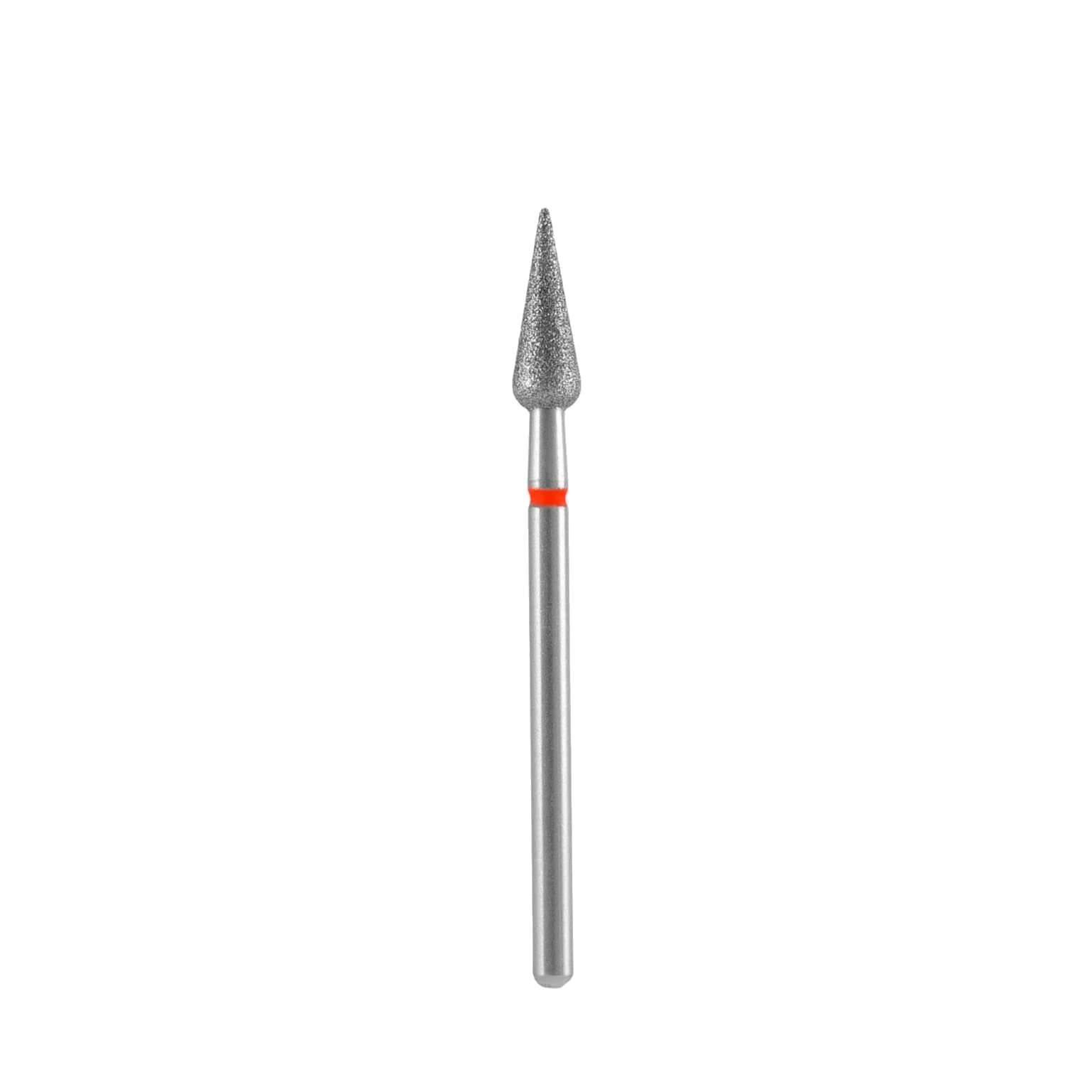 DIAMOND NAIL DRILL BIT, "ROUNDED PEAR", RED, HEAD DIAMETER 4/12MM (FA100R040/12) - STALEKS