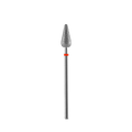 DIAMOND NAIL DRILL BIT, "ROUNDED PEAR", RED, HEAD DIAMETER 5/12MM (FA101R050/12) - STALEKS