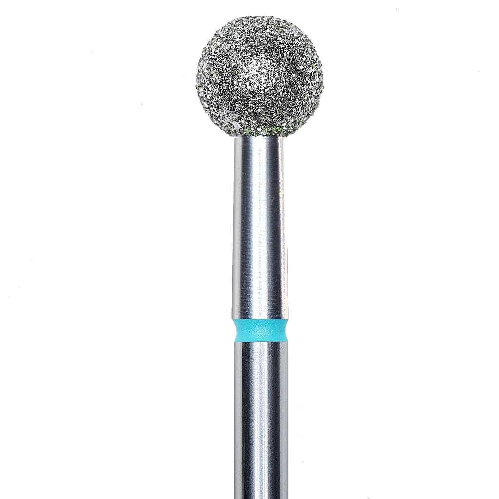 DIAMOND NAIL DRILL BIT, "BALL", BLUE, HEAD DIAMETER 5MM (FA01B050) - STALEKS™