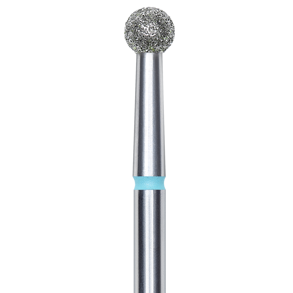DIAMOND NAIL DRILL BIT, "BALL", BLUE, HEAD DIAMETER 3.5MM (FA01B035) - STALEKS™
