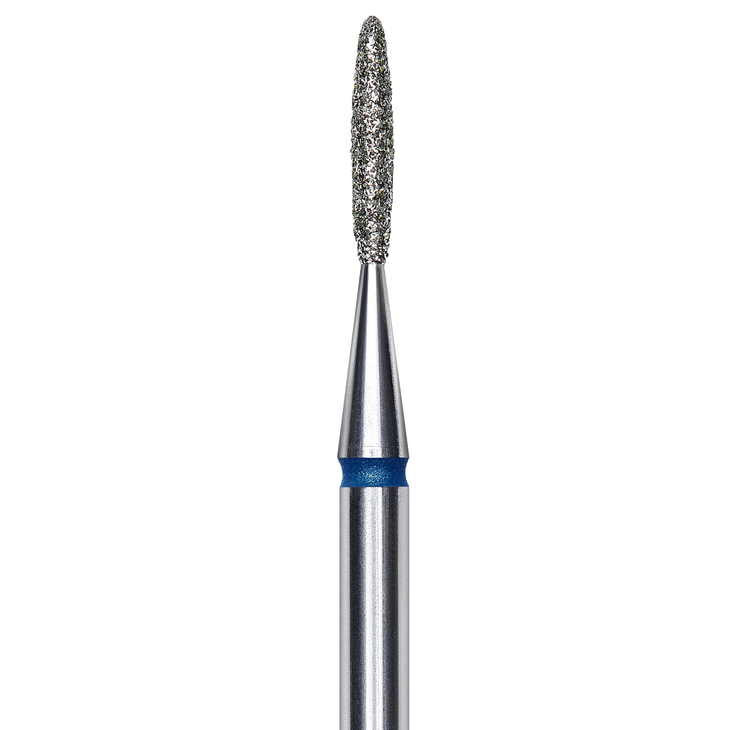 DIAMOND NAIL DRILL BIT, "FLAME", BLUE, HEAD DIAMETER 1.4/8MM (FA10B014/8) - STALEKS™
