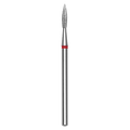 DIAMOND NAIL DRILL BIT, "POINTED FLAME", RED, HEAD DIAMETER 2.3 MM/WORKING PART 8 MM (FA11R023/8) - STALEKS™