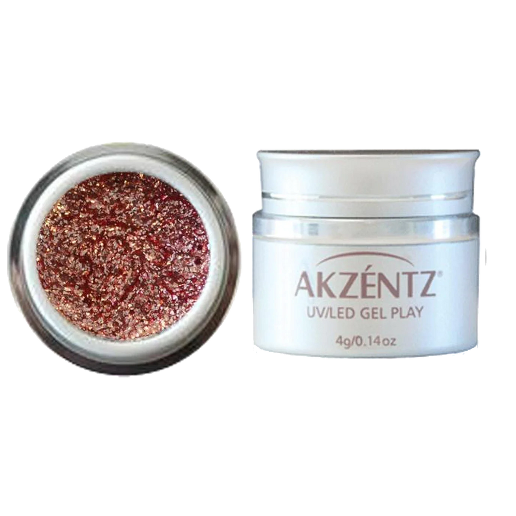 Akzentz Gel Play - Glitz Rose Gold Leaf