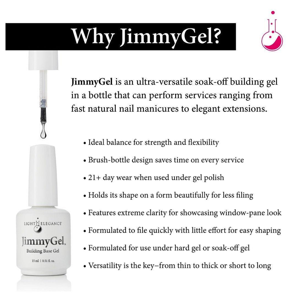 Light Elegance JimmyGel Soak-Off Building Base - Boomer White