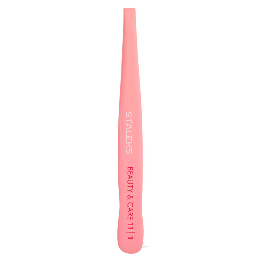 STALEKS BEAUTY & CARE 11 TYPE 1 EYEBROW TWEEZERS WIDE STRAIGHT PINK TBC-11/1 - STALEKS™