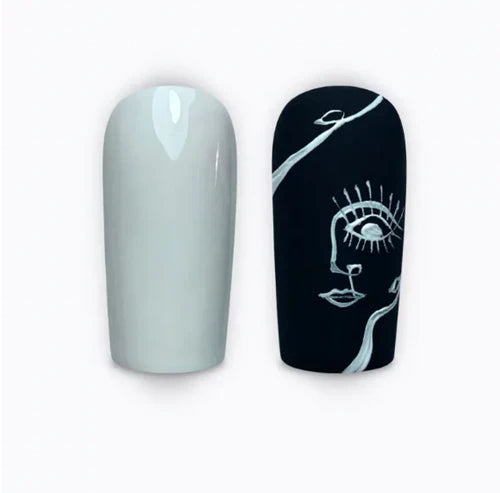 Pink Mask - Gel Paint White